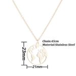 Buy Rack Jack World Map Round Pendant Necklace - Gold Colour| Unisex Birthday Gifts, Fancy Jewellery - Purplle