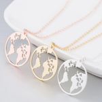 Buy Rack Jack World Map Round Pendant Necklace - Gold Colour| Unisex Birthday Gifts, Fancy Jewellery - Purplle
