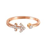 Buy Zodiac Sign Diamond Studded Ring - Sagittarius - Gold - Purplle
