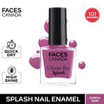 Buy FACES CANADA Ultime Pro Splash Nail Enamel - Purple Rain 19 (8ml) | Quick Drying | Glossy Finish | Long Lasting | No Chip Formula | High Shine Nail Polish For Women | No Harmful Chemicals - Purplle
