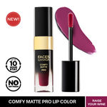 Buy FACES CANADA Comfy Matte Pro Liquid Lipstick - Raise Your Wine 03, 5.5 ml | 10HR Longstay | Intense Color | Macadamia Oil & Olive Butter Infused | Lightweight Super Smooth | No Dryness | No Alcohol - Purplle