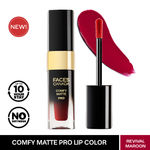 Buy FACES CANADA Comfy Matte Pro Liquid Lipstick - Revival Maroon 14, 5.5 ml | 10HR Longstay | Intense Color | Macadamia Oil & Olive Butter Infused | Lightweight Super Smooth | No Dryness | No Alcohol - Purplle