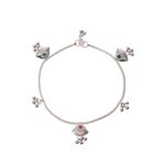 Buy Silvermerc Designs Silver Anklets with stones traditional payal for women. - Purplle