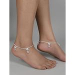 Buy Silvermerc Designs Silver Plated ethnic anklet payal for women - Purplle