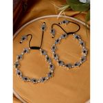 Buy Silvermerc Designs Hamsa Beaded Black Thread Anklet - Purplle