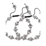 Buy Silvermerc Designs Hamsa Beaded Black Thread Anklet - Purplle