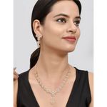 Buy Silvermerc Designs American Diamond Jewellery Set - Purplle