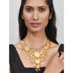 Buy Silvermerc Designs Gold plated coins layered necklace - Purplle