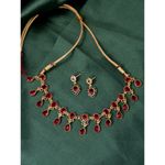 Buy Silvermerc Designs Gold Plated American Diamond Ethnic Jewellery Set For Women - Purplle