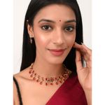Buy Silvermerc Designs Gold Plated American Diamond Ethnic Jewellery Set For Women - Purplle