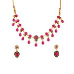 Buy Silvermerc Designs Gold Plated American Diamond Ethnic Jewellery Set For Women - Purplle