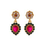 Buy Silvermerc Designs Gold Plated American Diamond Ethnic Jewellery Set For Women - Purplle