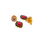 Buy Silvermerc Designs Gold Plated American Diamond Ethnic Jewellery Set For Women - Purplle