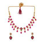 Buy Silvermerc Designs Gold Plated American Diamond Ethnic Jewellery Set For Women - Purplle