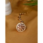 Buy Silvermerc Designs Kundan Meenakari traditional Borla Rakhdi Maangtika - Purplle