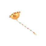 Buy Silvermerc Designs Gold Plated Pearl Studded Meenakari Maang Tikka - Purplle