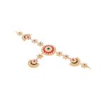Buy Silvermerc Designs Gold Plated Red & White kundan Studded Matha Patti - Purplle