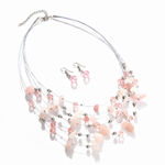 Buy SOHI Silver Plated Designer Stone Necklace and Earring Set - Purplle