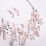 Buy SOHI Silver Plated Designer Stone Necklace and Earring Set - Purplle