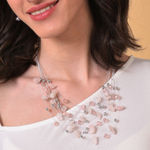 Buy SOHI Silver Plated Designer Stone Necklace and Earring Set - Purplle
