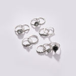 Buy SOHI Set Of 11 Silver-Plated White Stone-Studded Finger Rings - Purplle