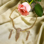 Buy SOHI Gold-Plated American Diamond Studded Jewellery Set - Purplle