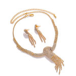 Buy SOHI Gold-Plated American Diamond Studded Jewellery Set - Purplle
