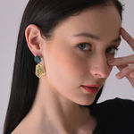 Buy SOHI Green Contemporary Ear Cuff Earrings - Purplle