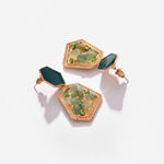 Buy SOHI Green Contemporary Ear Cuff Earrings - Purplle