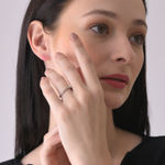 Buy SOHI Silver-Plated White Stone Studded Finger Ring - Purplle