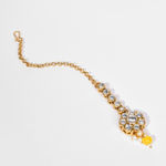 Buy SOHI Gold-Plated Yellow White Stone-Studded Jewellery Set - Purplle
