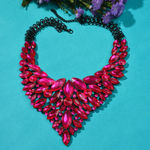 Buy SOHI Pink Black Necklace - Purplle