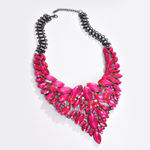 Buy SOHI Pink Black Necklace - Purplle