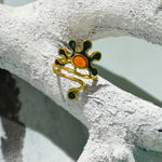 Buy SOHI Gold-Plated Blue Stone-Studded Finger Ring - Purplle