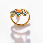 Buy SOHI Gold-Plated Blue Stone-Studded Finger Ring - Purplle