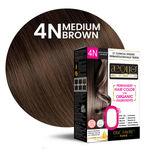 Buy Aequo Organic Permanent Hair Color Women 4N Medium Brown 170Ml - Purplle