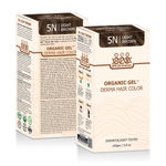 Buy Derma Organic Gel Long Hair Color Light Brown 5N 165g - Purplle