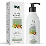 Buy Rey Naturals Moroccan Argan Avocado Hair Shampoo (300ml) + Conditioner (250ml) + Hair Oil (200ml) Combo to Repair Damaged Hair - Purplle