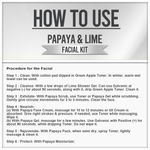 Buy Vedicline Papaya & Lime Facial Kit Reduces Tan, Blemishes And Pigmentation With Papaya,Lime, Aloe Vera for Clear Radiant skin, 640ml - Purplle