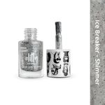 Buy Elitty Mad Over Nails- Nail Paint, Glossy - Ice Breaker (Silver), Makeup for Teenagers -6 ML - Purplle