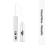 Buy Elitty Liquid Pop Coloured Eyeliner- Cloud Nine (Metallic White) Makeup for Teens - 4 ml - Purplle