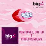 Buy Bigfun Flavoured Condoms Combo Pack of 3 (10Pcs Each Pack) | Dotted, Ribbed & Contoured Long Lasting For Men | Bubblegum Flavour (Total 30pcs) - Purplle