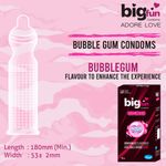 Buy Bigfun Flavoured Condoms Combo Pack of 3 (10Pcs Each Pack) | Dotted, Ribbed & Contoured Long Lasting For Men | Bubblegum Flavour (Total 30pcs) - Purplle