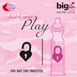 Buy Bigfun Flavoured Condoms Combo Pack of 3 (10Pcs Each Pack) | Dotted, Ribbed & Contoured Long Lasting For Men | Bubblegum Flavour (Total 30pcs) - Purplle