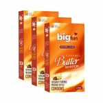 Buy Bigfun Flavoured Condoms Combo Pack of 3 (10Pcs Each Pack) | Dotted, Ribbed & Contoured Long Lasting For Men | Caramel Butter Scotch Flavour Condom - (Total 30pcs) - Purplle