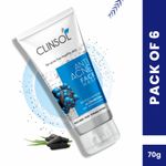 Buy Leeford Clinsol Anti Acne Charcoal Facewash Pack Of 6 - (70 Gm Each) - Purplle