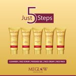 Buy Meglow Golden Glitters Facial Kit for women with complete 5 step facial system formula for Glowing skin 105g - Pack of 1 - Purplle