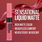Buy Maybelline New York Sensational Liquid Matte Lipstick, Weightless Comfort - 04 Easy Berry|7 ml - Purplle