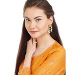 Buy Bamboo Tree Jewels White Pearl Gold Kundan Drop Earrings - Purplle