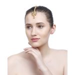 Buy Bamboo Tree Jewels Gold Kundan Maang Tika - Purplle